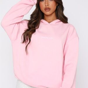 Pink White Fox Sweat Set